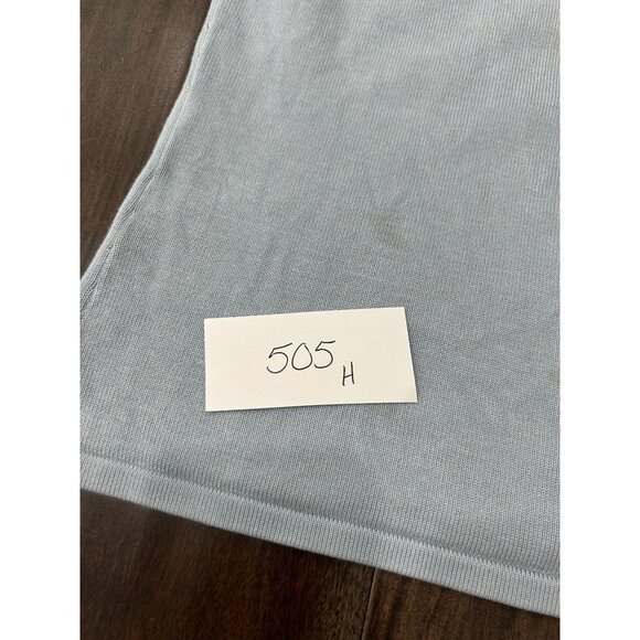 Womens Light Blue Square Neck Tank Top - Picture 6 of 7